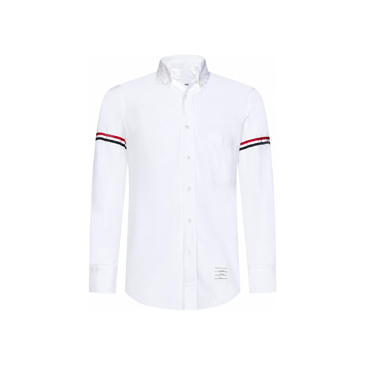 THOM BROWNE RWB Stripe Long Sleeve Oxford Shirt White Men