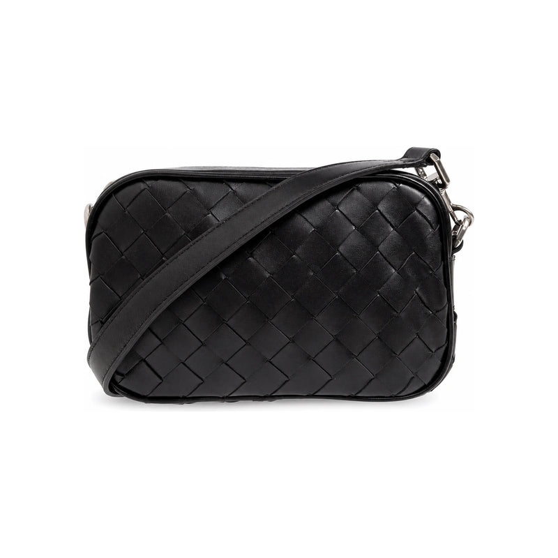 Bottega Veneta Intrecciato Mini Camera Bag Crossbody Black Leather