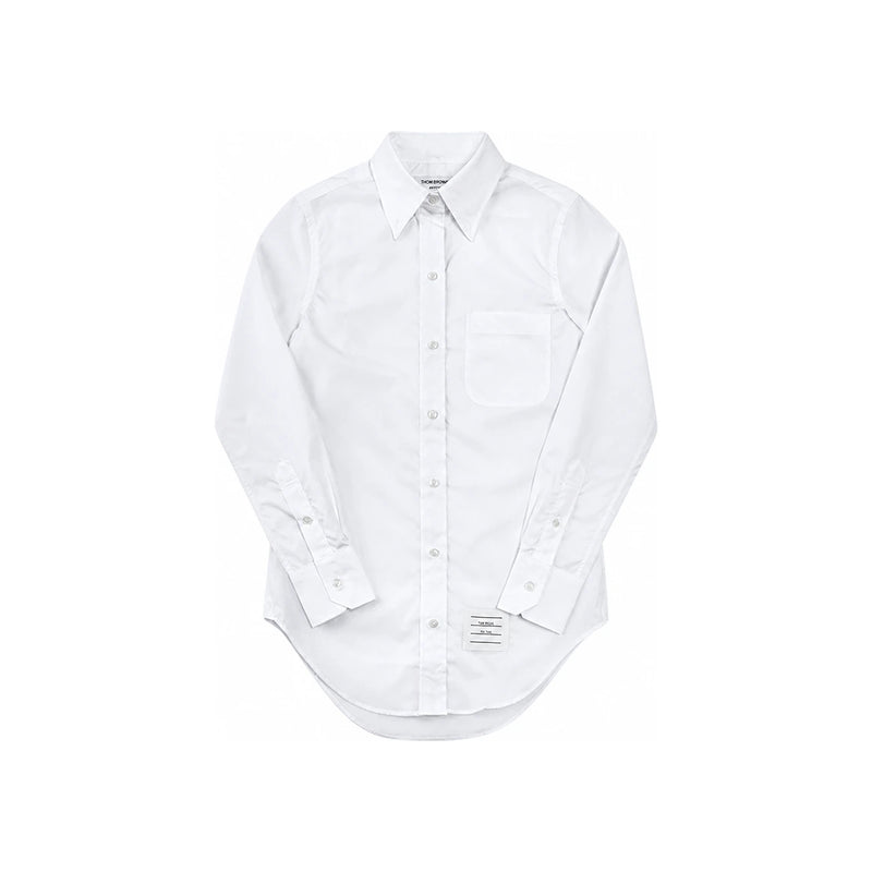 THOM BROWNE Hidden RWB Trim Poplin Shirt Women’s Shirt FLL005E 03113 100
