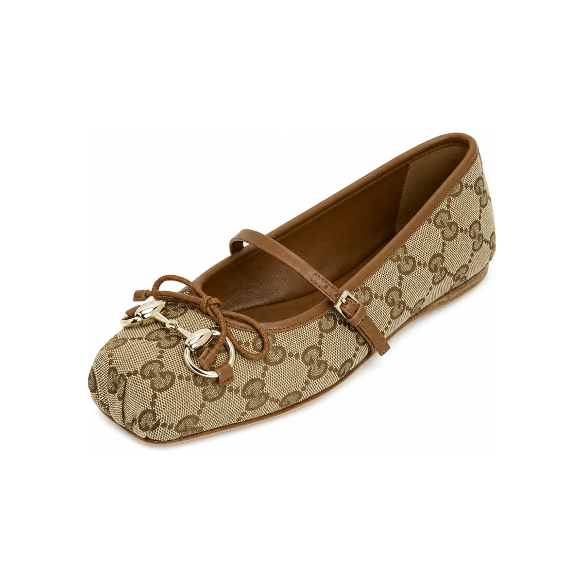 GUCCI Women’s Horsebit Leather Flat Shoes 814321 FAD6C 9745