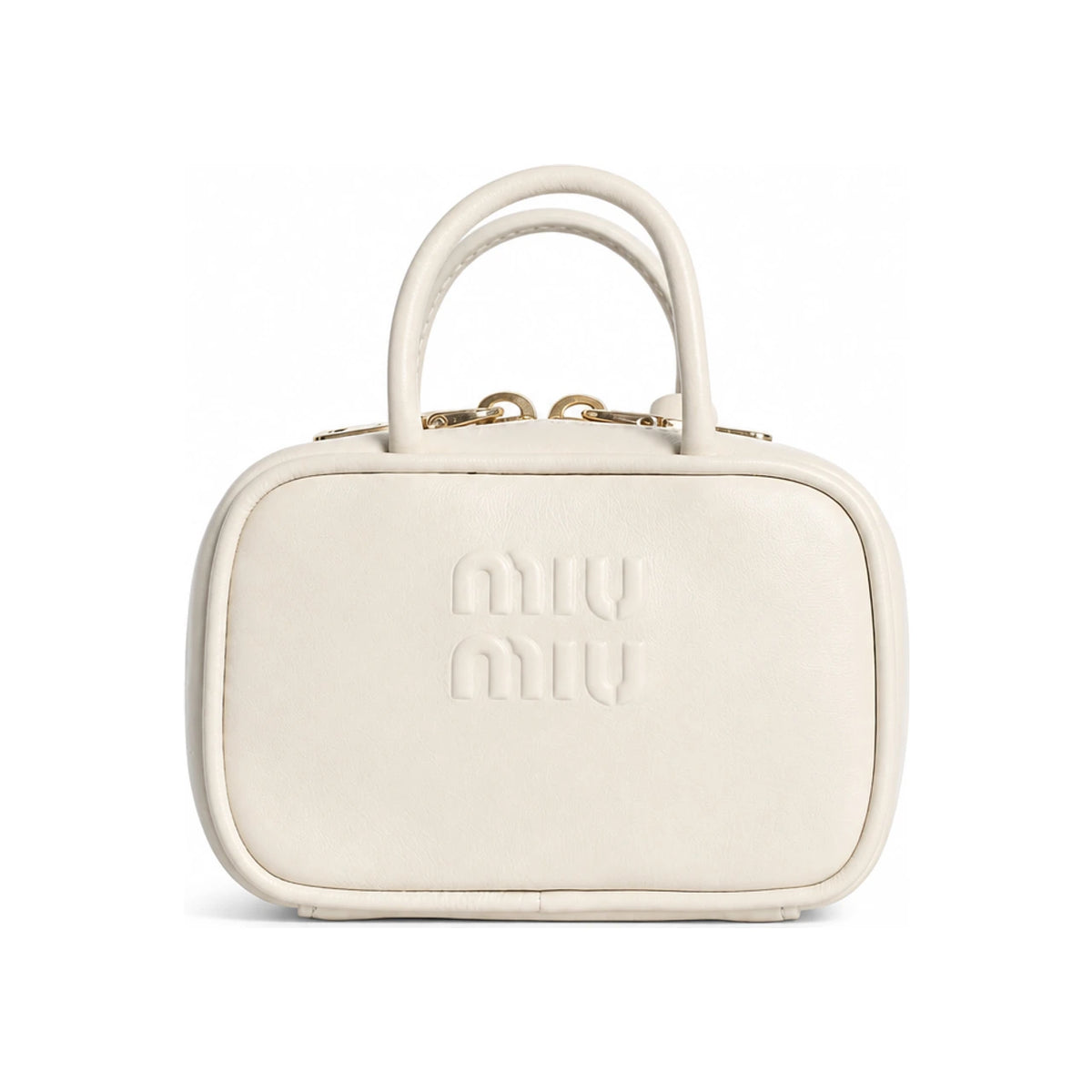 Miu Miu Micro Beau Bag White Leather Crossbody Bag