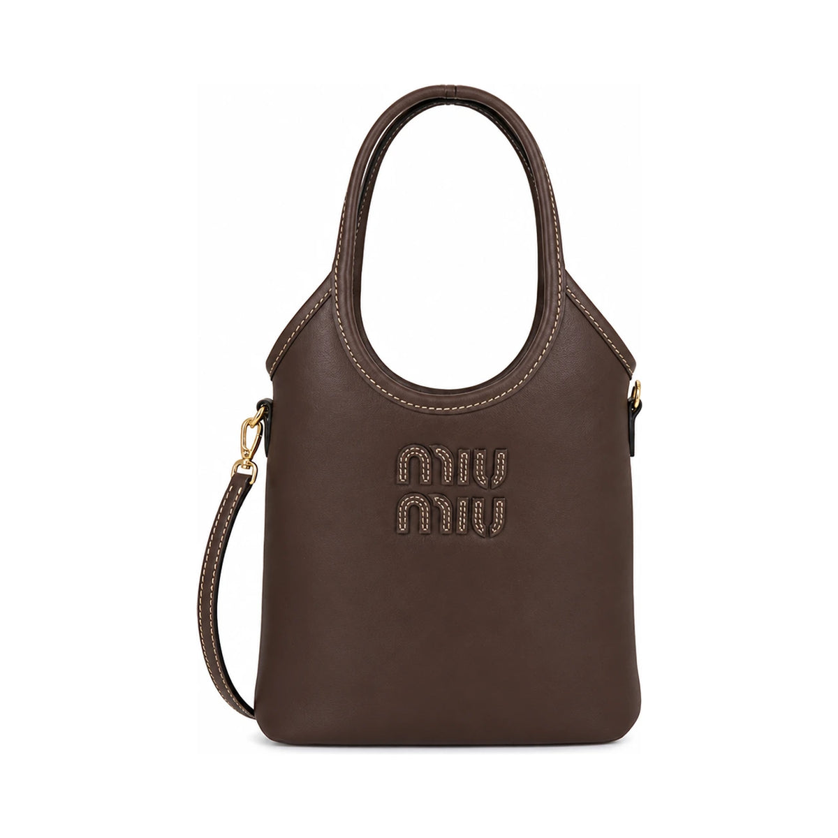 Miu Miu Ivy Leather Mini Handbag Briarwood Tote Bag