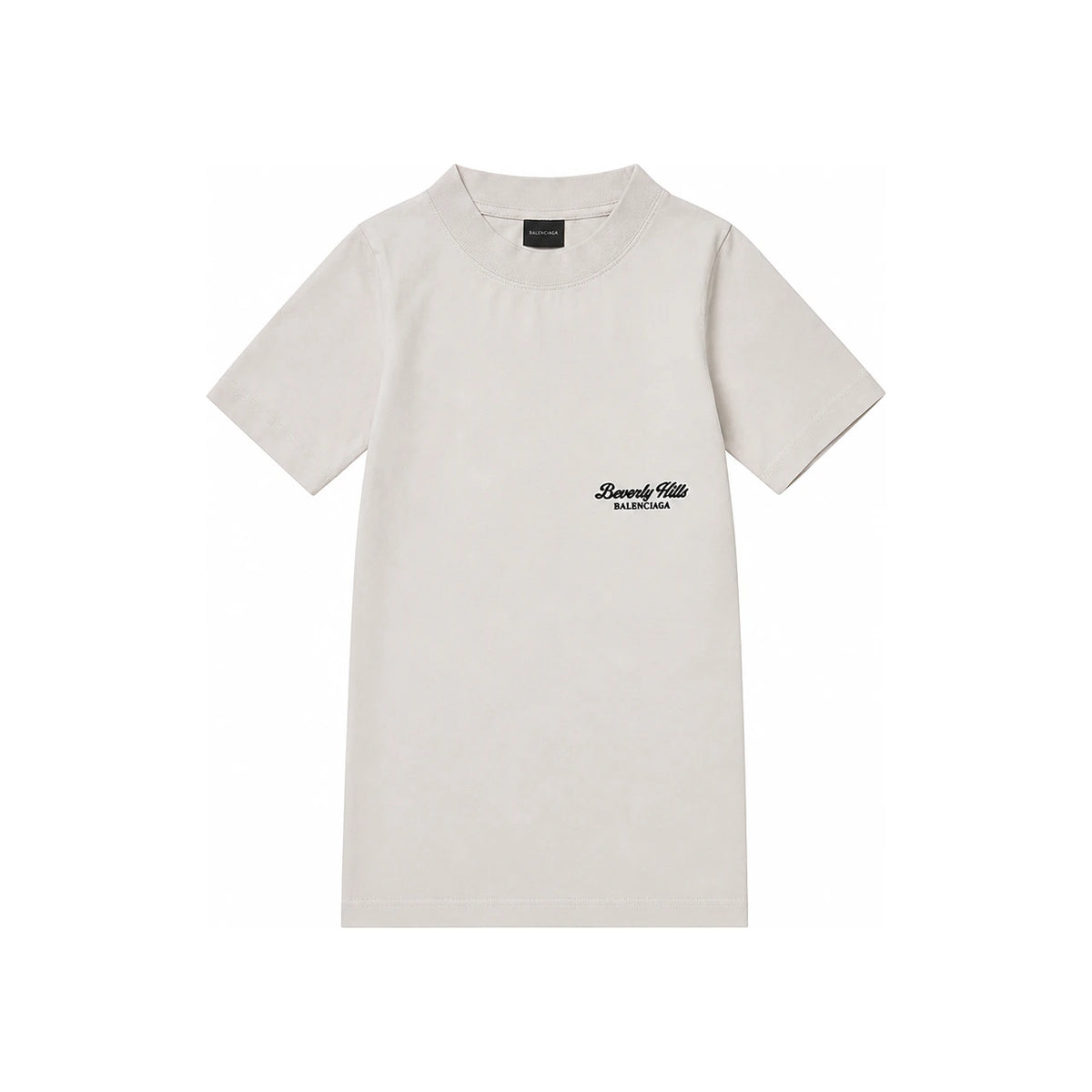 BALENCIAGA Beverly Hills Artwork Logo Embroidered Short Sleeve T-Shirt