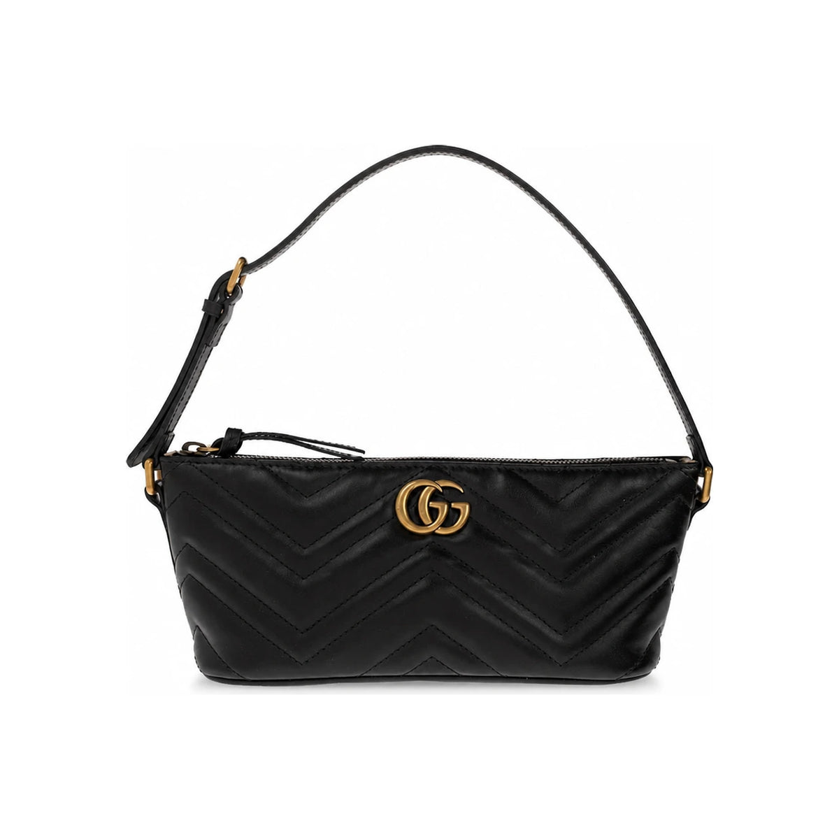 GUCCI GG Marmont Matelassé Shoulder Bag Black 739166 AABZB 1000