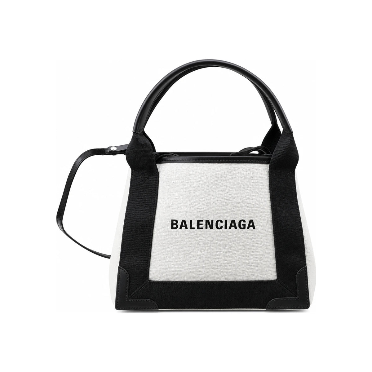 BALENCIAGA Navy Cabas XS Beige Black Women’s Tote Bag