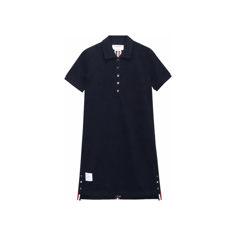 THOM BROWNE Center-Back Stripe Collar Dress Two-Piece Set