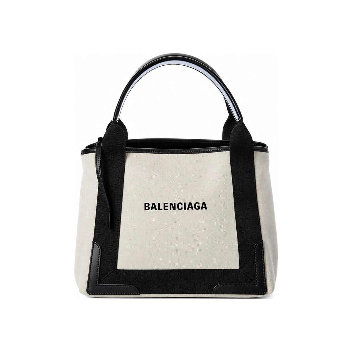 BALENCIAGA Beige Canvas Cabas Small Tote Shoulder Bag