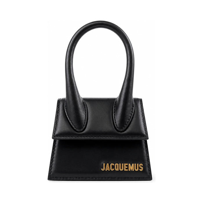 JACQUEMUS Black Leather Le Chiquito Mini Crossbody Bag