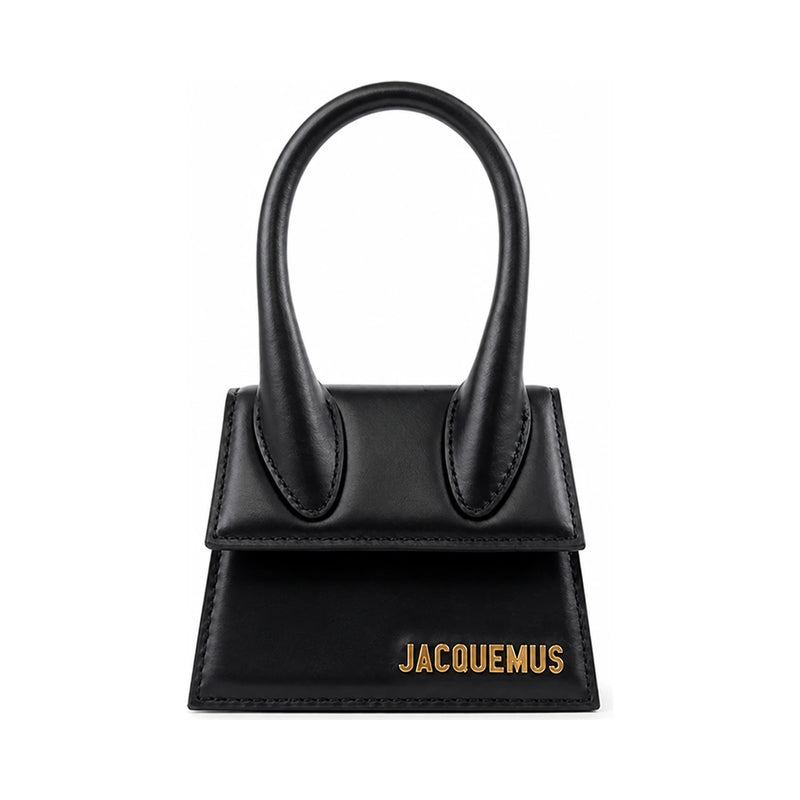 JACQUEMUS Black Leather Le Chiquito Mini Crossbody Bag