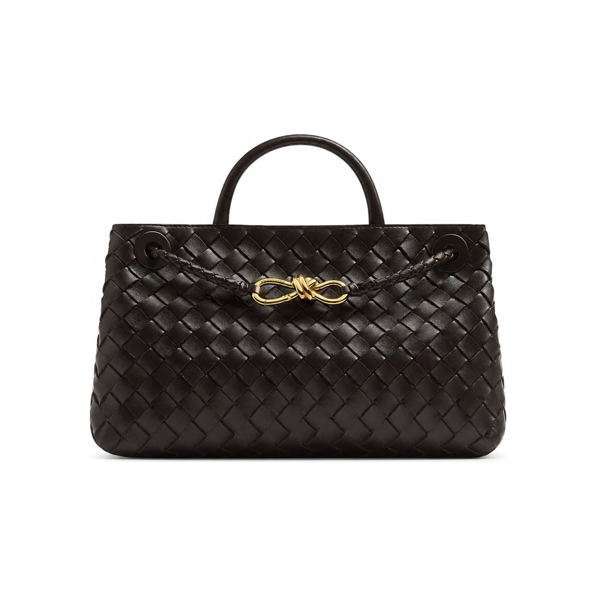 Bottega Veneta Small Andiamo Shoulder Bag Brown Leather