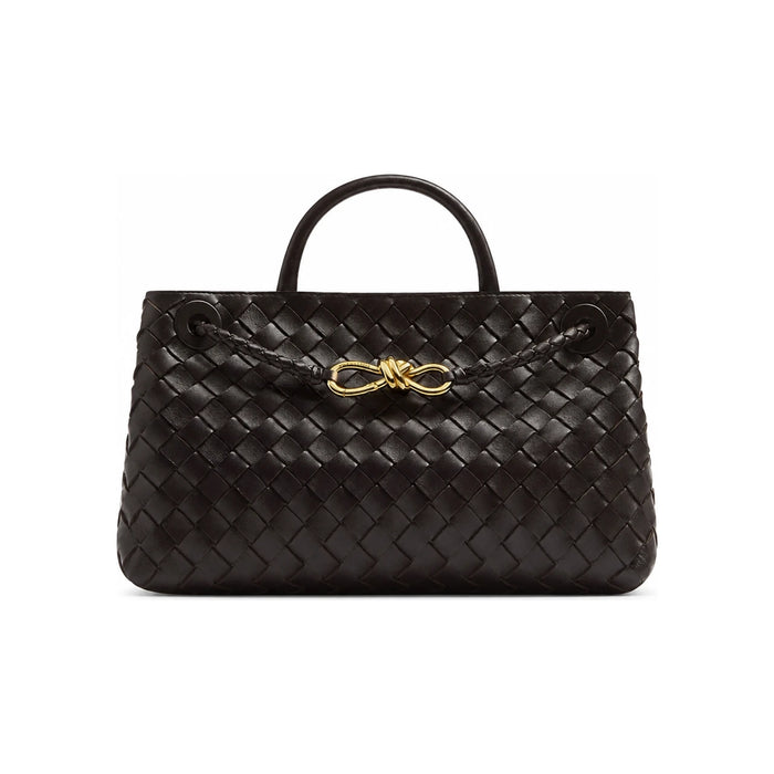 Bottega Veneta Small Andiamo Shoulder Bag Brown Leather