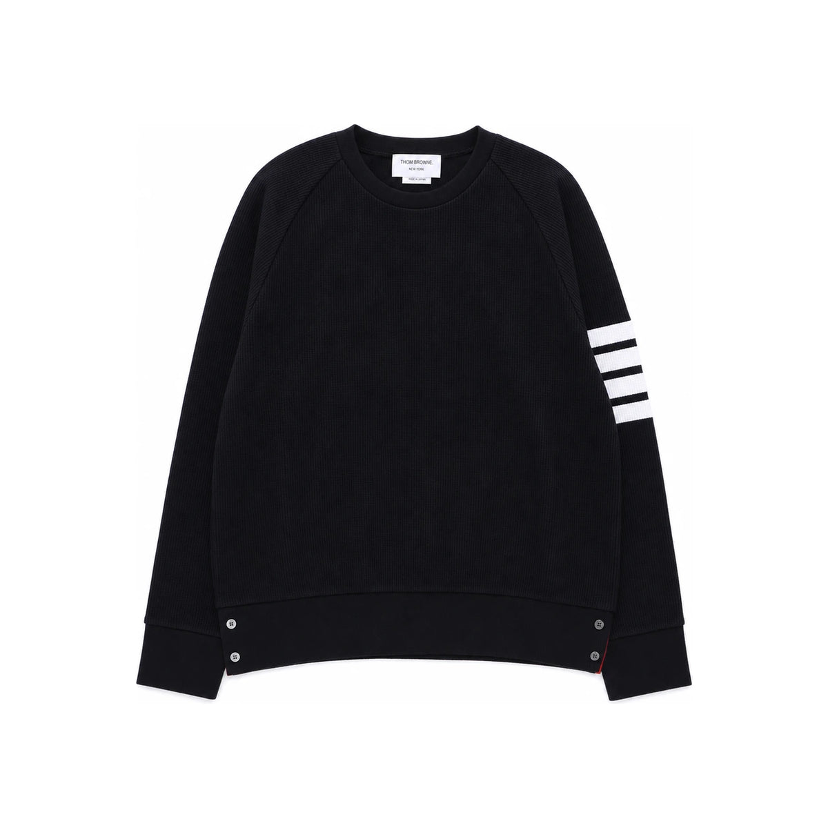 THOM BROWNE Navy 4-Bar Raglan Sleeve Sweatshirt Crewneck Tee