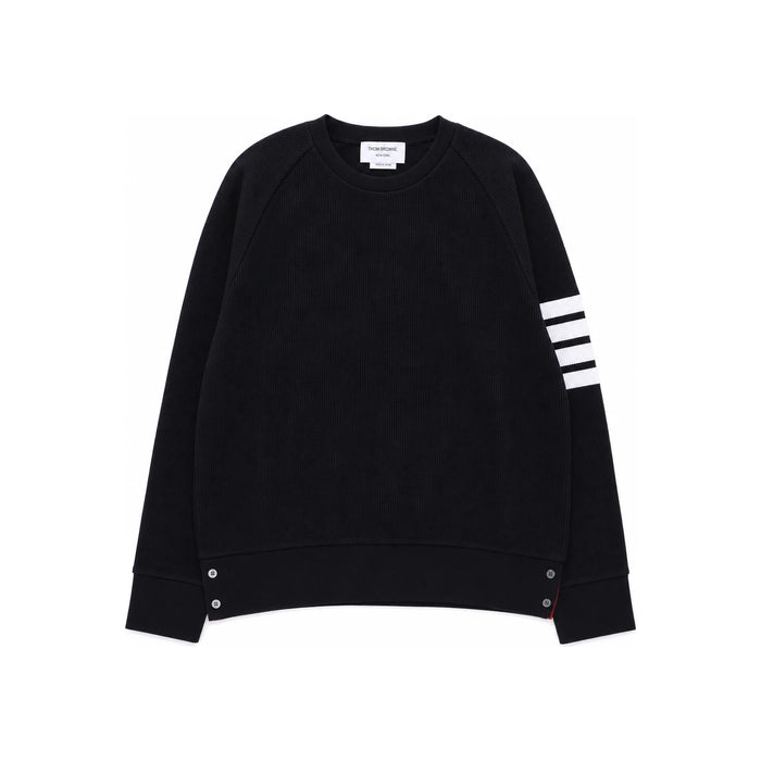 THOM BROWNE Navy 4-Bar Raglan Sleeve Sweatshirt Crewneck Tee