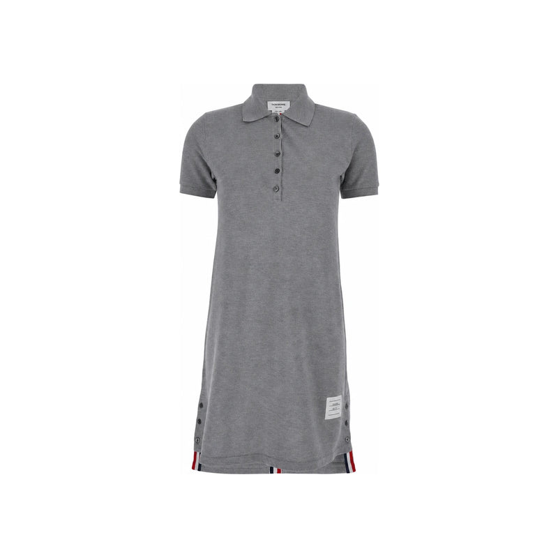 THOM BROWNE Gray Center-Back Stripe Women’s Polo Mini Dress FJD027A 00050 055