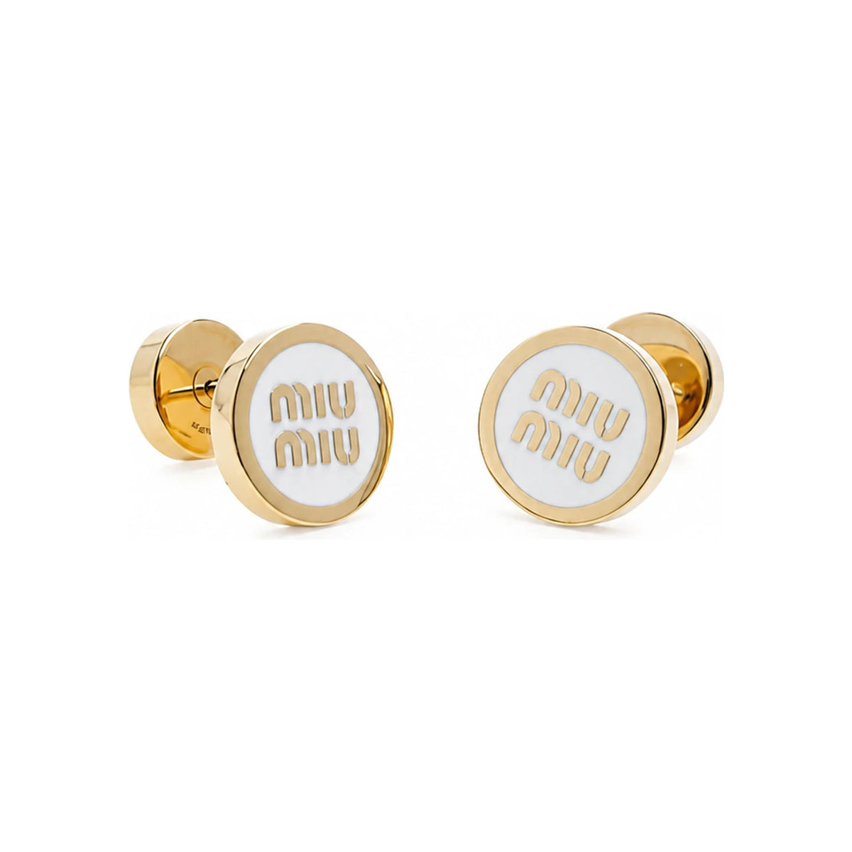 Miu Miu Enamel Metal Earrings