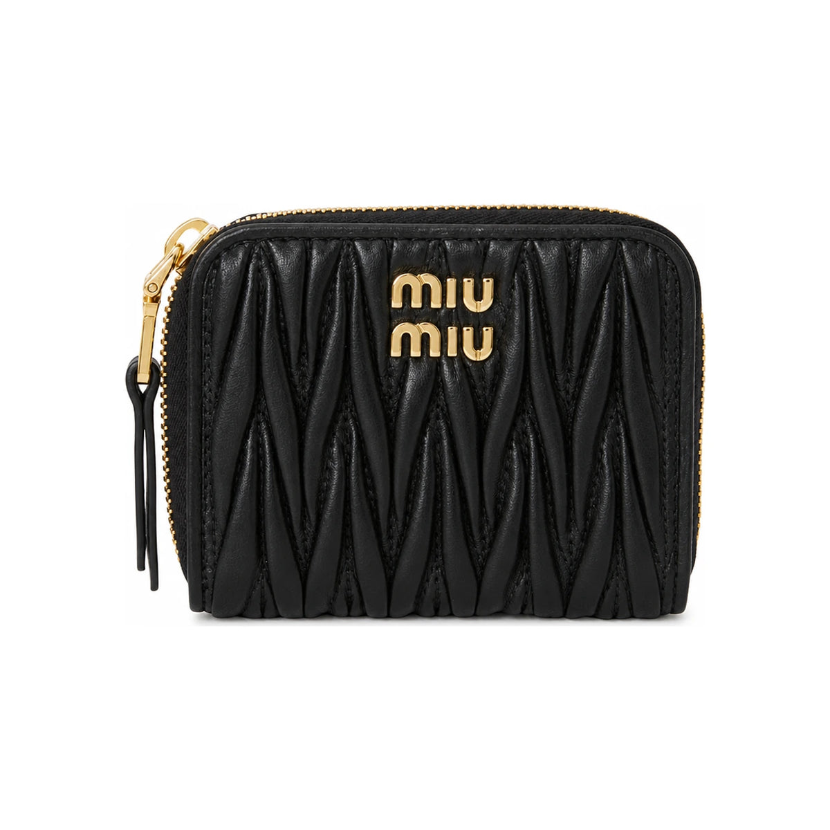 Miu Miu Matelassé Leather Zip Card Holder 5MM268 AFPP F0002