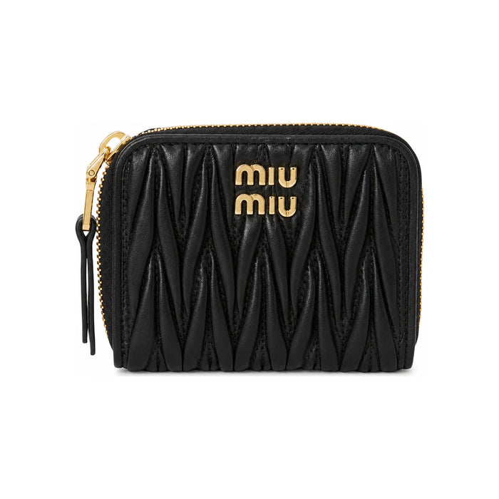 Miu Miu Matelassé Leather Zip Card Holder 5MM268 AFPP F0002