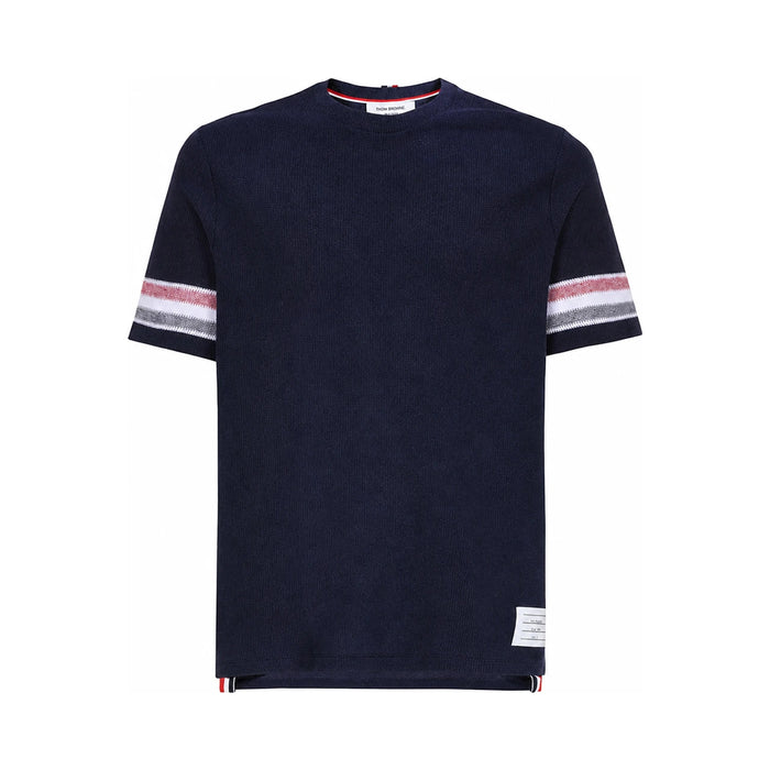 THOM BROWNE RWB Stripe Short Sleeve T-Shirt Navy