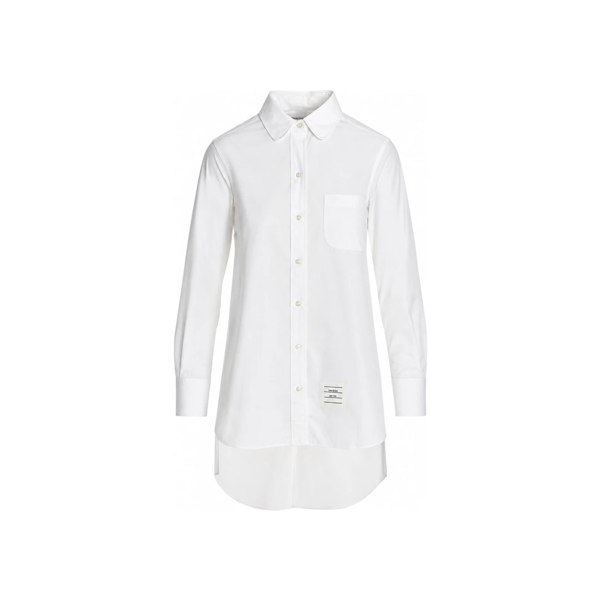 THOM BROWNE White Long Sleeve Cotton Shirt for Women