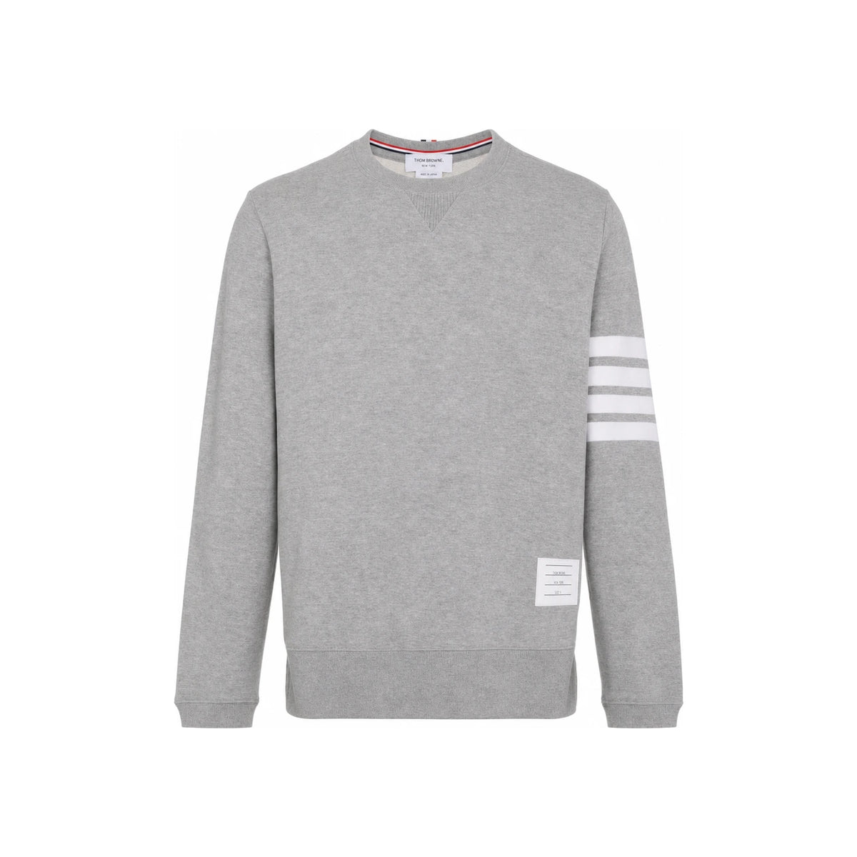 THOM BROWNE 4-Bar Armband Loopback Classic Sweatshirt Gray Unisex