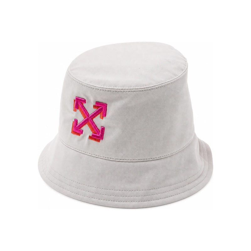 OFF WHITE Unisex Arrow Embroidered Bucket Hat