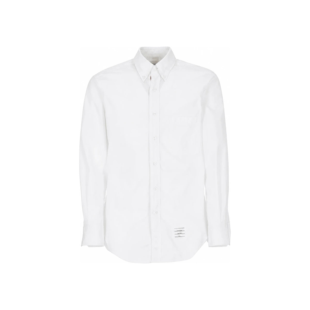 THOM BROWNE Men’s Hidden Stripe Poplin Long-Sleeve Shirt White