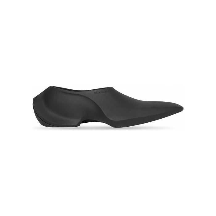 BALENCIAGA Black Space Leather Loafers
