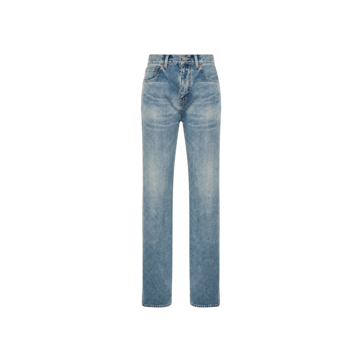Saint Laurent Benjamin Blue Denim Straight Jeans
