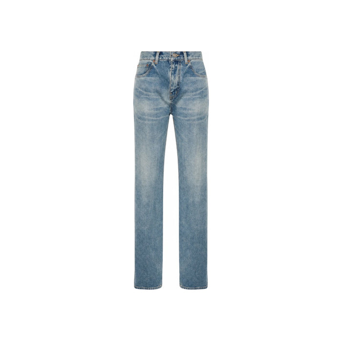 Saint Laurent Benjamin Blue Denim Straight Jeans