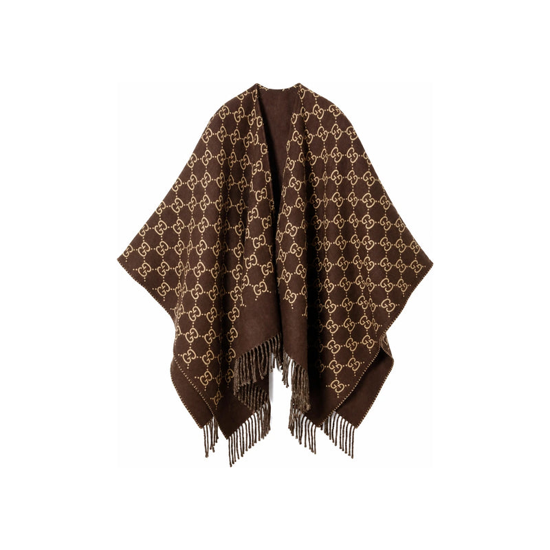 GUCCI Women's GG Wool Jacquard Cape