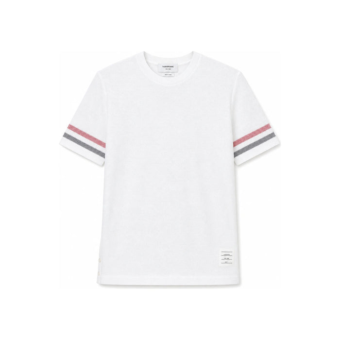 THOM BROWNE RWB Trim Short Sleeve T-Shirt White MJS204A