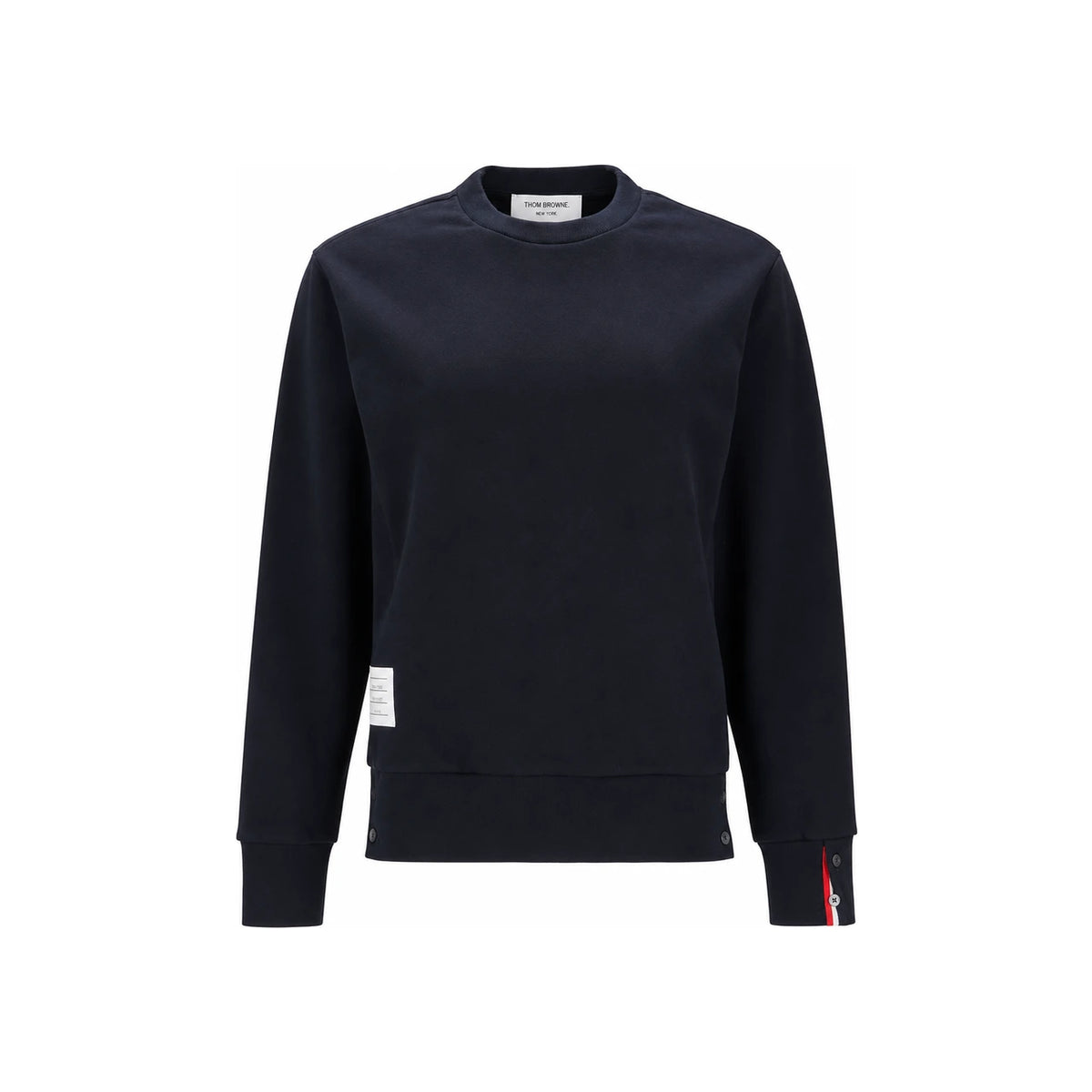 THOM BROWNE Women’s Classic Back Logo Tricolor Sweatshirt Navy