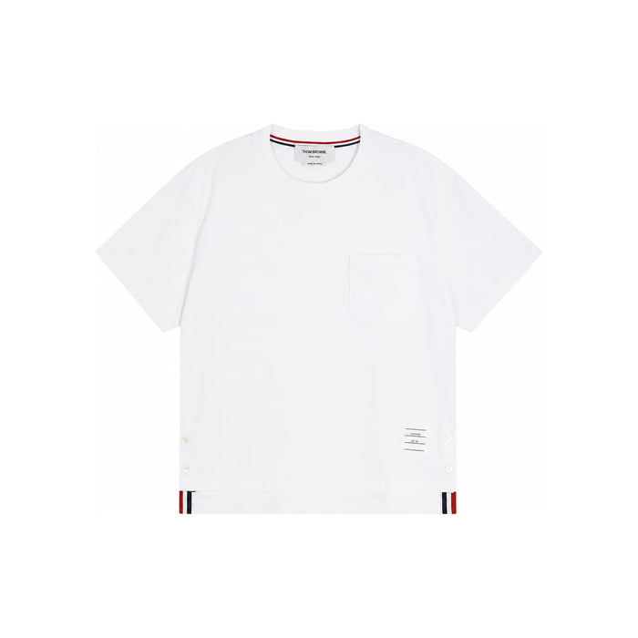 THOM BROWNE Jersey Boxy Pocket Short-Sleeve T-Shirt White