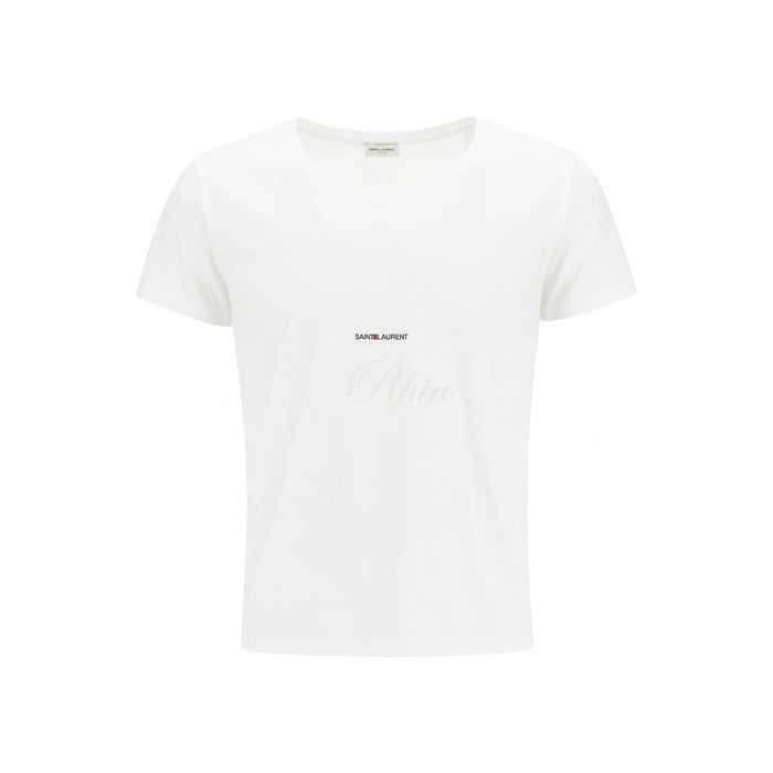 Saint Laurent Logo Short Sleeve T-Shirt Black Men
