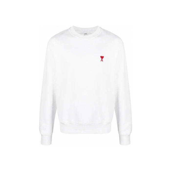 AMI Women’s Heart Small Logo Sweatshirt E22USW001 730 100