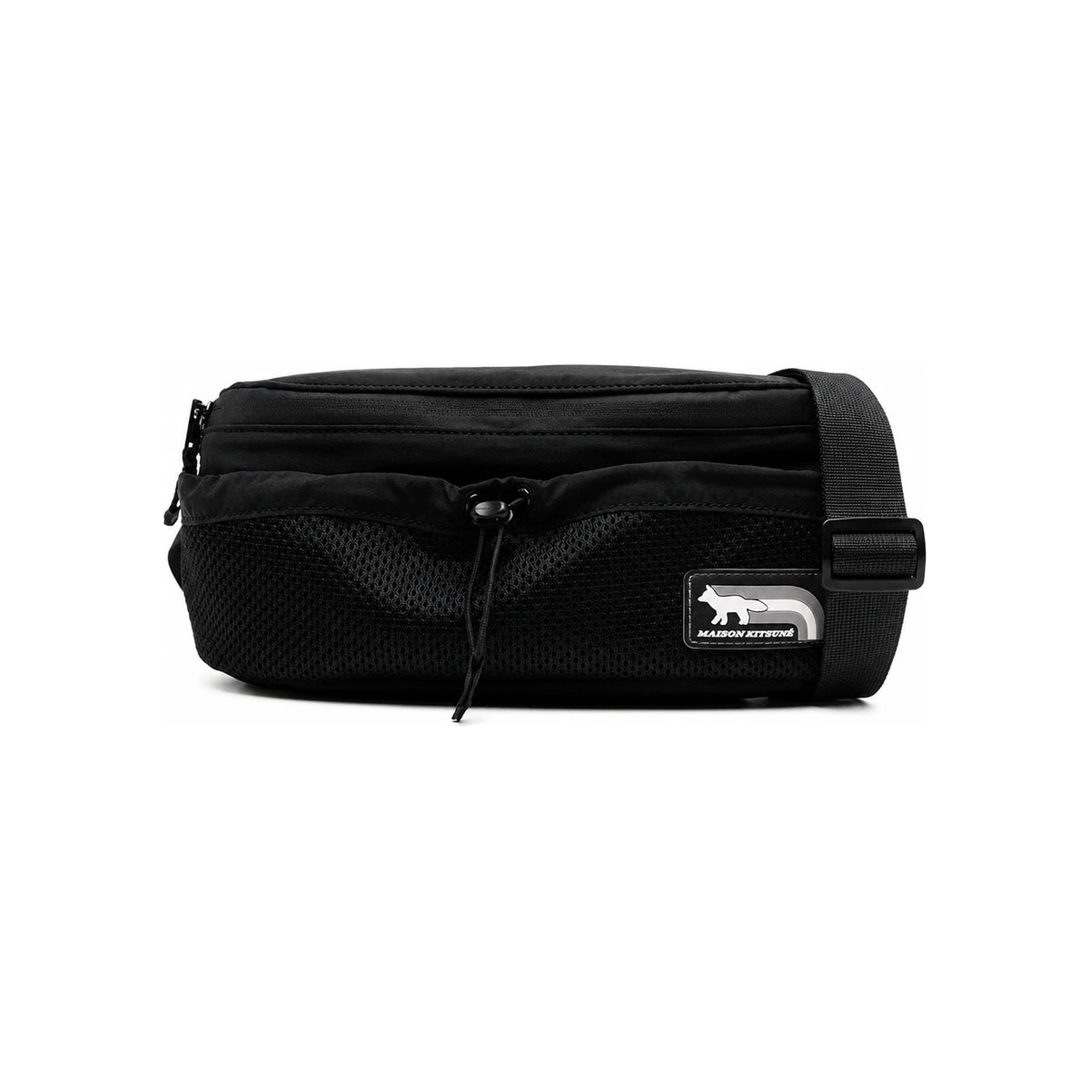 Maison Kitsune Black Flash Fox Belt Bag Hip Pack NM05171 WQ4034 P199