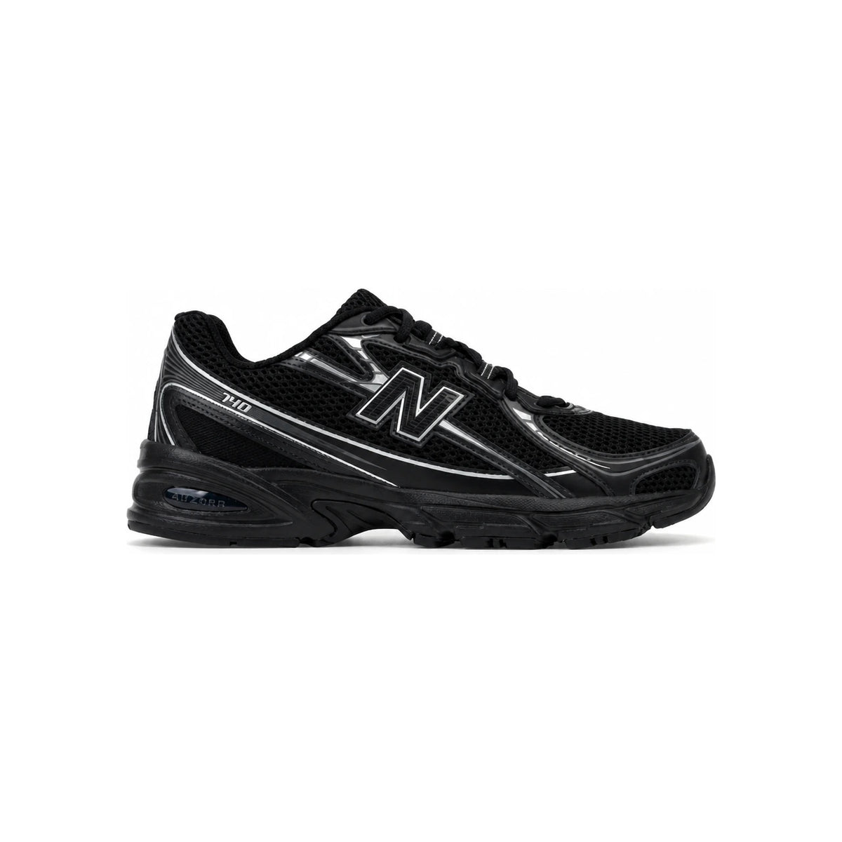 New Balance Black Silver Metallic 740v2 Low-Top Sneakers for Men