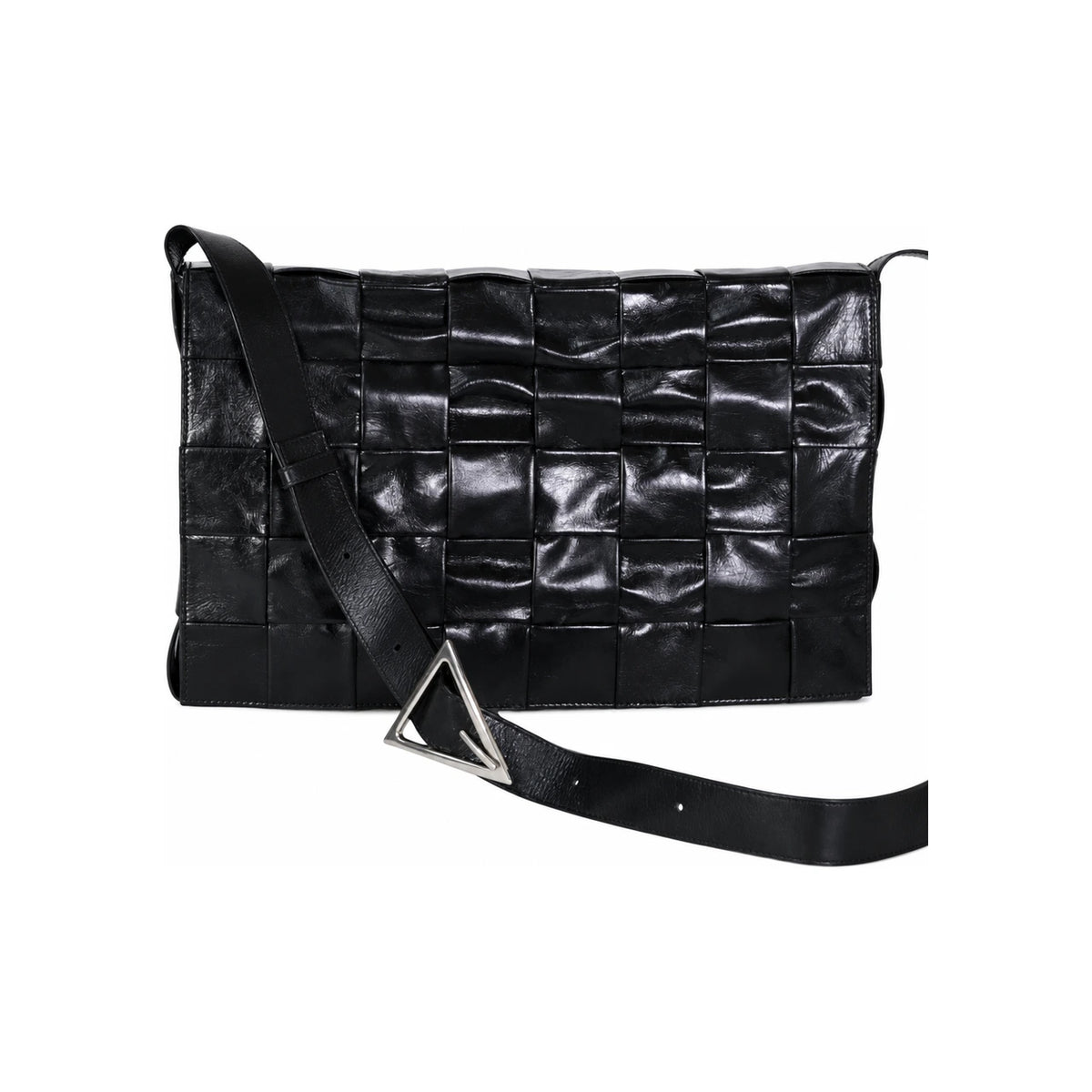 Bottega Veneta Black Leather Cassette Crossbody Bag for Men