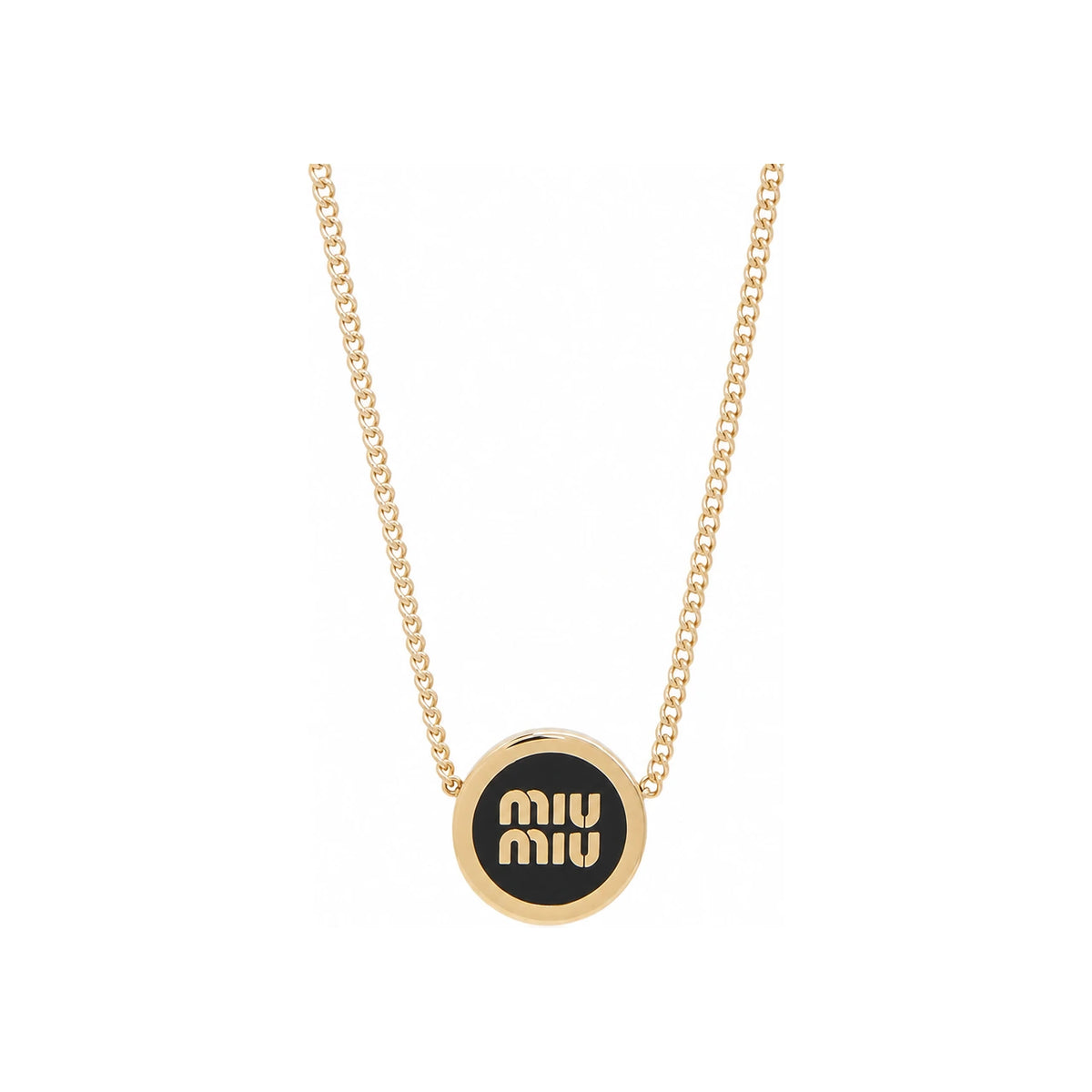 Miu Miu Silver-Tone Pendant Necklace for Women 5IC096 2F6T F0002