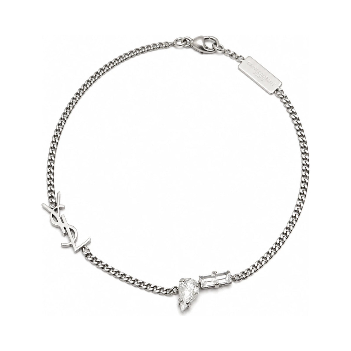 Saint Laurent Women’s YSL Monogram Opyum Rhinestone Bracelet