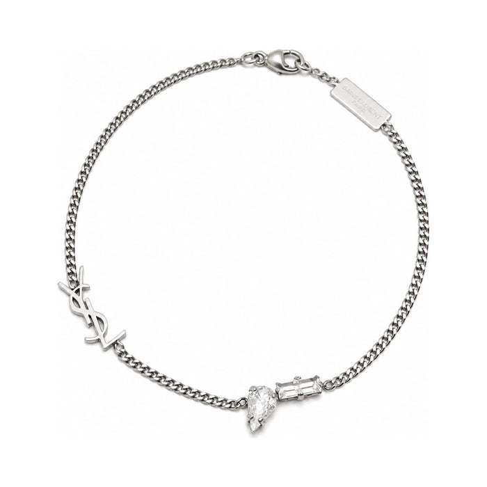 Saint Laurent Women’s YSL Monogram Opyum Rhinestone Bracelet