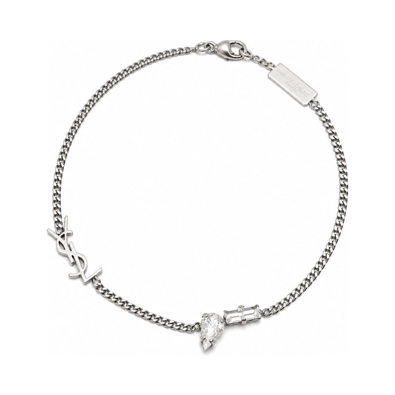 Saint Laurent Women’s YSL Monogram Opyum Rhinestone Bracelet