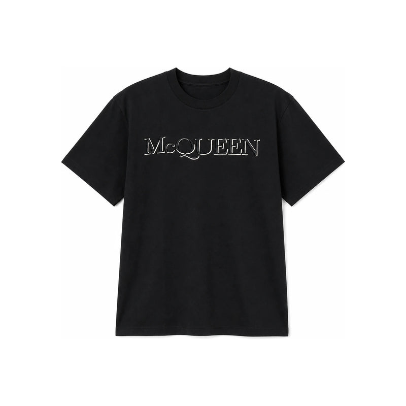 Alexander Mcqueen Men’s Short Sleeve T-Shirt Black Cotton