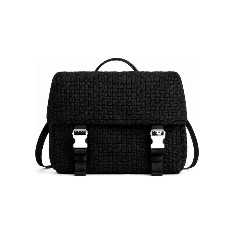 Bottega Veneta Black Leather Postino Crossbody Bag