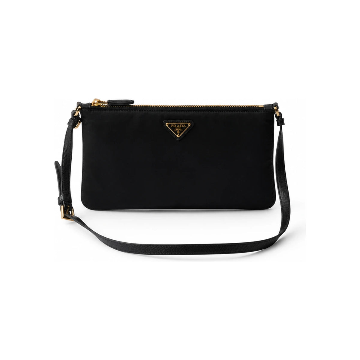 PRADA Re-Nylon Black Shoulder Clutch Bag 1NE545 2C05 F0002