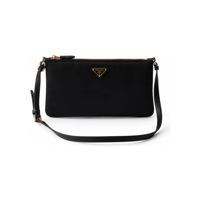 PRADA Re-Nylon Black Shoulder Clutch Bag 1NE545 2C05 F0002