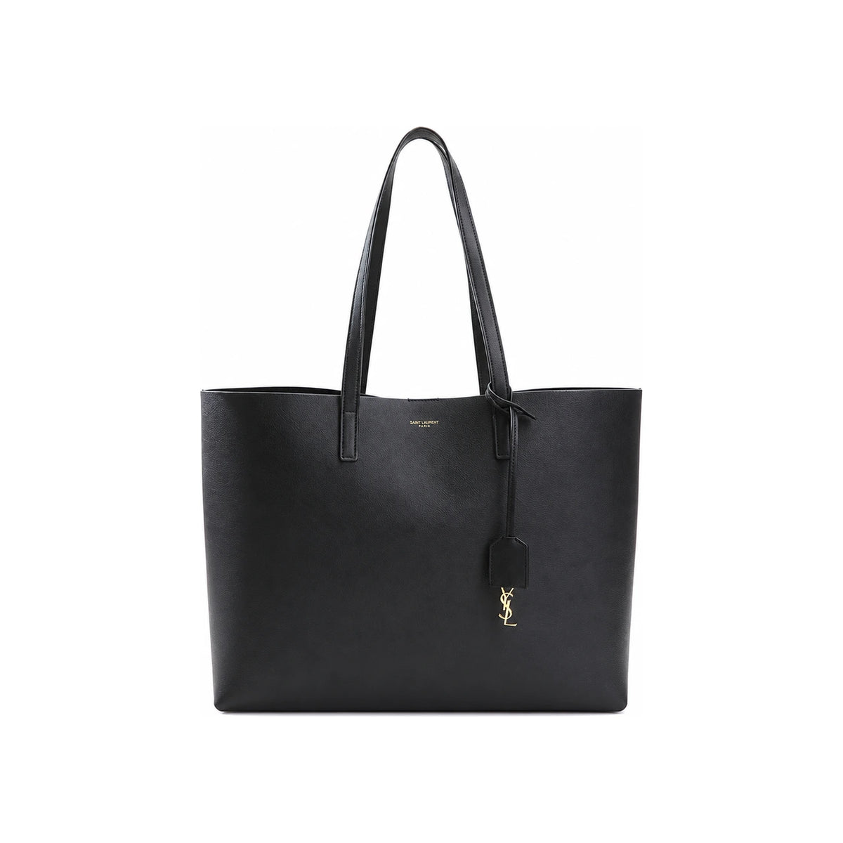Saint Laurent East West Leather Shopping Tote Bag Black