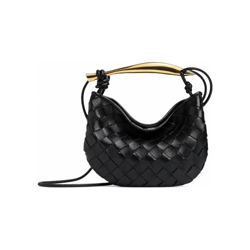 Bottega Veneta Sardine Mini Crossbody Bag Black Leather