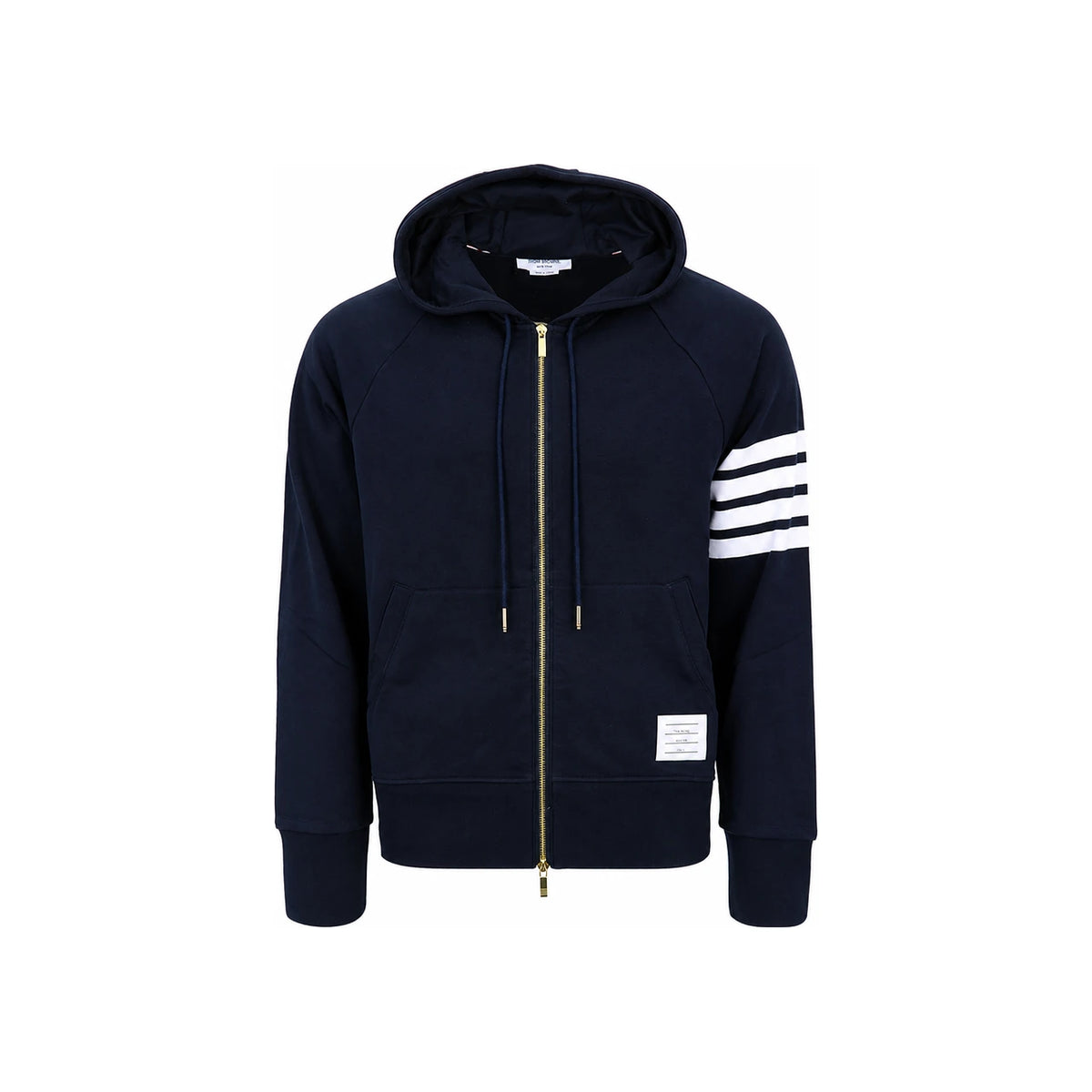 THOM BROWNE Four-Bar Big Size Zip Hoodie Jacket Navy Men's