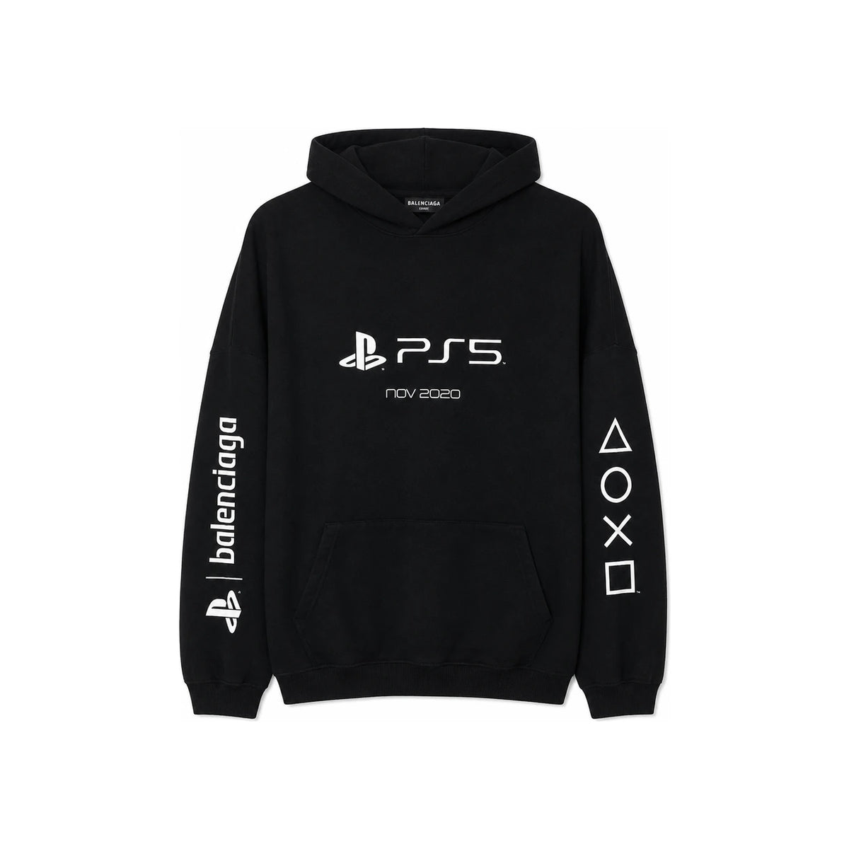 BALENCIAGA PlayStation Oversized Hoodie Black Men’s